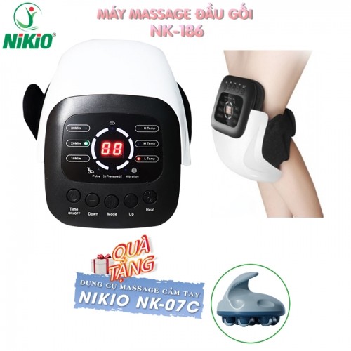 Máy Massage Đầu Gối Nikio NK-186 - Rung Nóng Và Xung Điện Kết Hợp Áp Suất Khí Nén