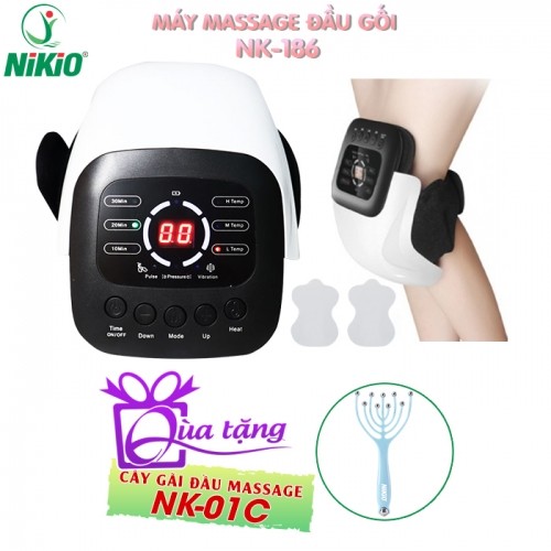 Máy massage khớp gối cao cấp Nikio NK-186 - Hỗ trợ giảm đau nhức đầu gối hiệu quả
