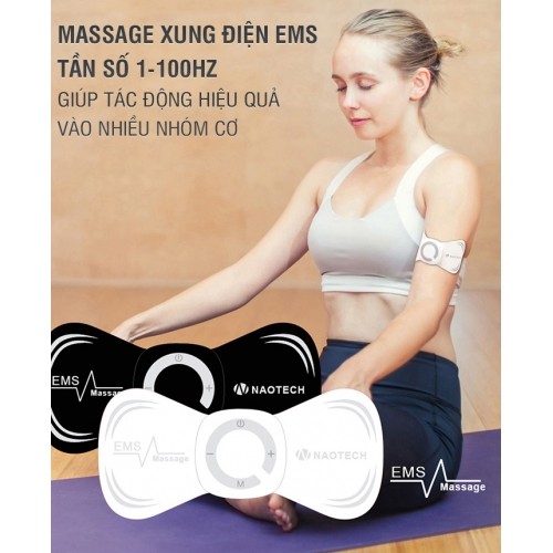 Miếng dán massage xung điện điều trị đau mỏi EMS NAOTECH-03
