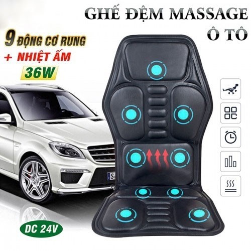 Ghế đệm massage ô tô có nhiệt sưởi tạo nóng YIJIA YJ-308 - 24V, hàng hiếm