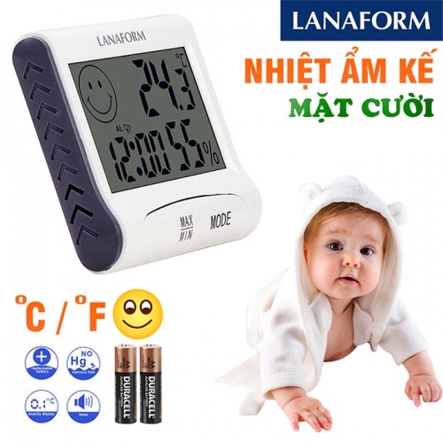 Nhiệt ẩm kế đo nhiệt độ phòng điện tử Lanaform LA120701