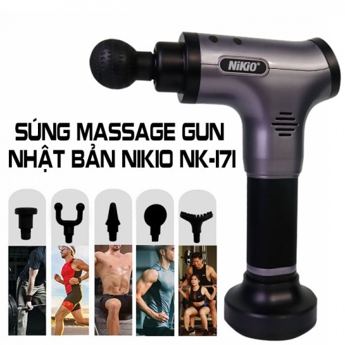 máy massage gun Nikio NK-171 - Xám chuột