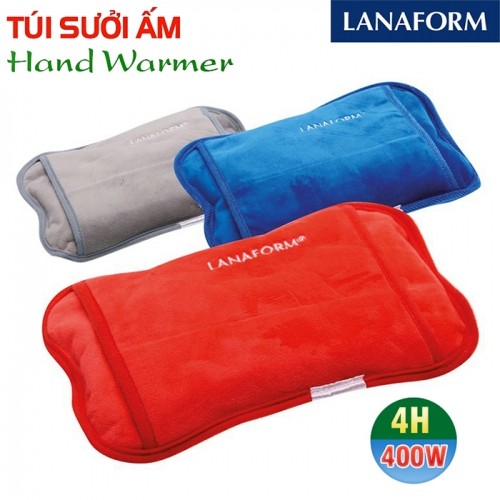 Túi chườm sưởi ấm bằng điện Lanaform Hand Warmer LA1802 - Đỏ, xám, xanh