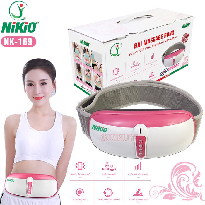 Đai massage bụng rung lắc và xoay Nikio NK-169