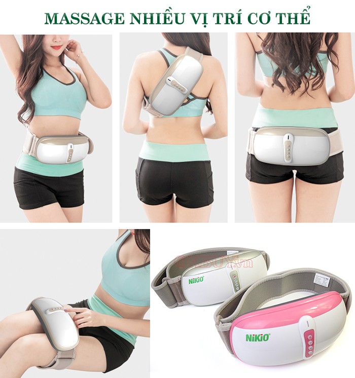 Đai massage bụng Nikio NK-169DC có thể dễ dàng cố định vào bụng hoặc bất kì vùng nào trên cơ thể