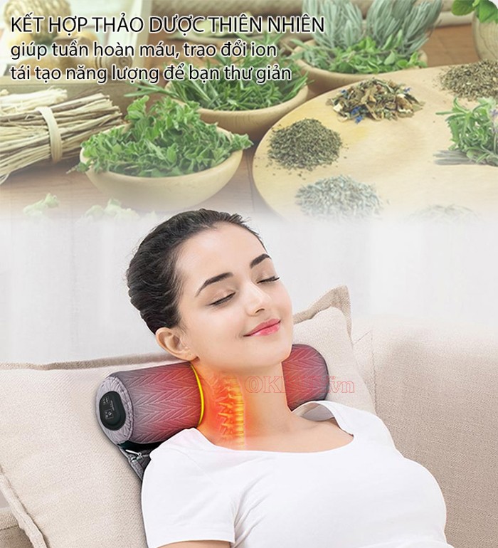 Gối massage và nhiệt liệu MingZhen MZ-MR053