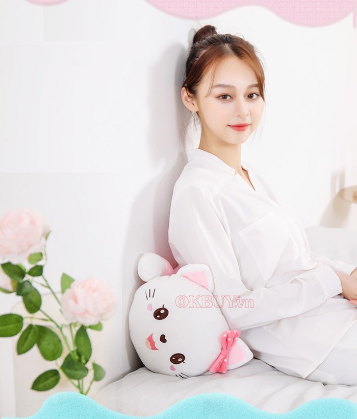 Gối massage hồng ngoại pin sạc hello kitty YJ-68