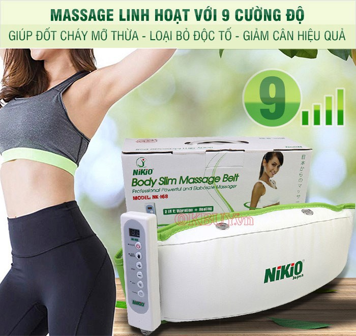 Massage linh hoạt với 9 cường độ