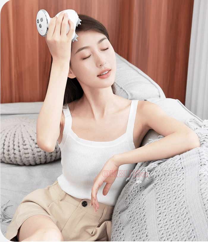 Máy massage đầu, máy mát xa đầu cầm tay công nghệ mới 3D cho tinh thần luôn sản khoái, tươi trẻ