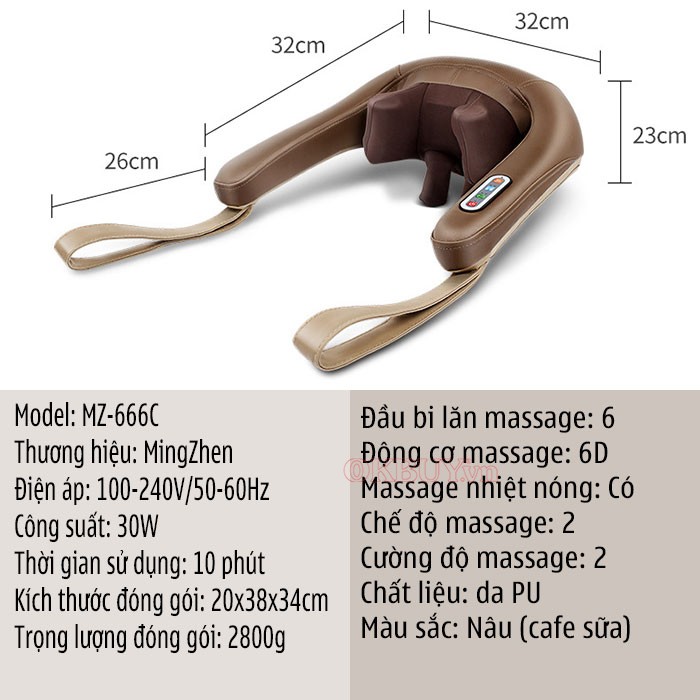 Máy massage MingZhen MZ-666C - Pin sạc