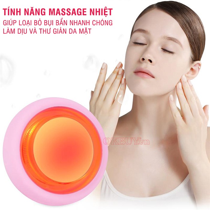 Máy massage rửa mặt chăm sóc da bằng ánh sáng sinh học 2in1 Ultra Top Secret