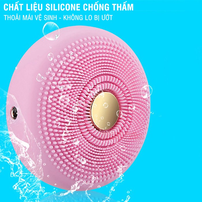 Máy massage rửa mặt chăm sóc da bằng ánh sáng sinh học 2in1 Ultra Top Secret
