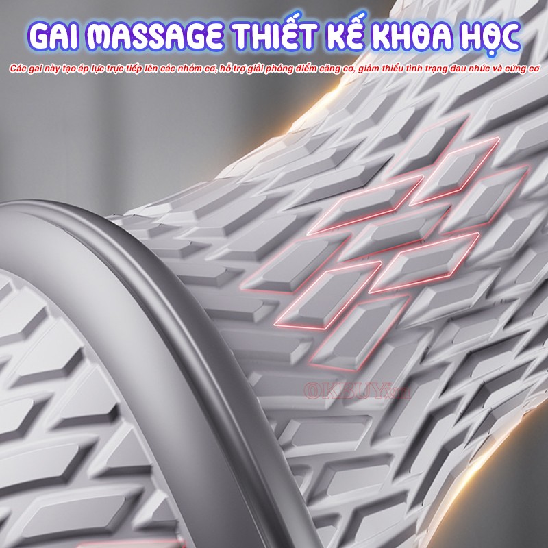 Con lăn tập giãn cơ gai massage khoa học Booster JMQ