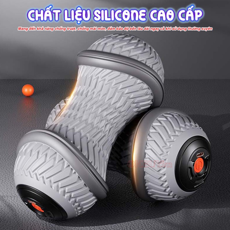 Con lăn tập giãn cơ silicone cao cấp Booster JMQ