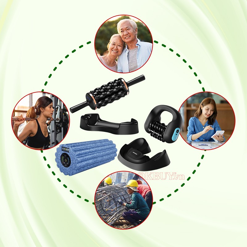 Con lăn massage phù hợp nhiều đối tượng sử dụng