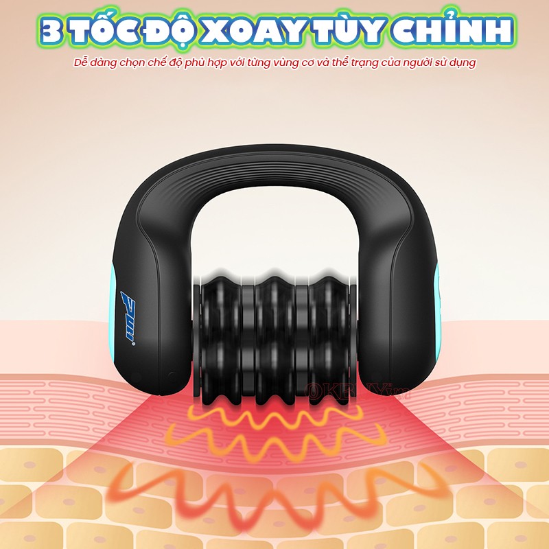 Con lăn massage cầm tay Puli PL-769 3 tốc độ xoay