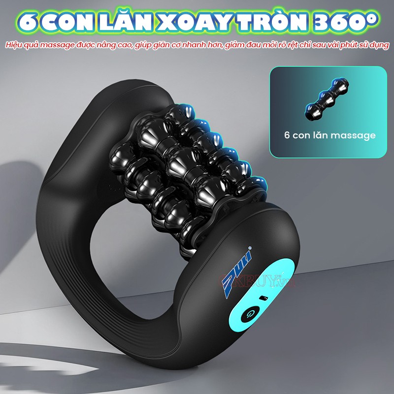 Con lăn massage cầm tay Puli PL-769 6 con lăn xoay 360 độ