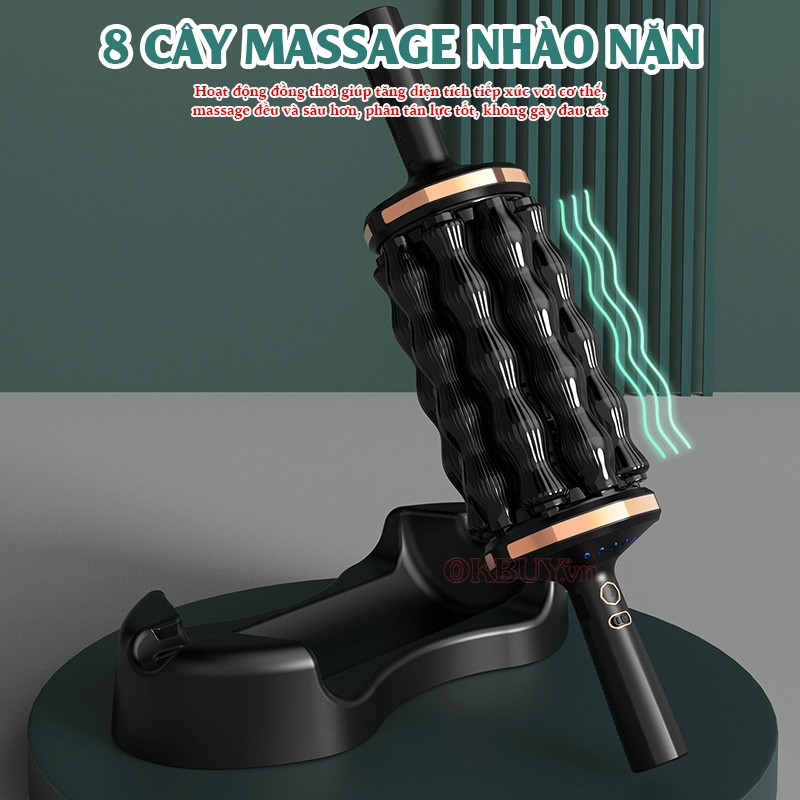 Con lăn massage cầm tay Puli PL-799DC 8 cây massage