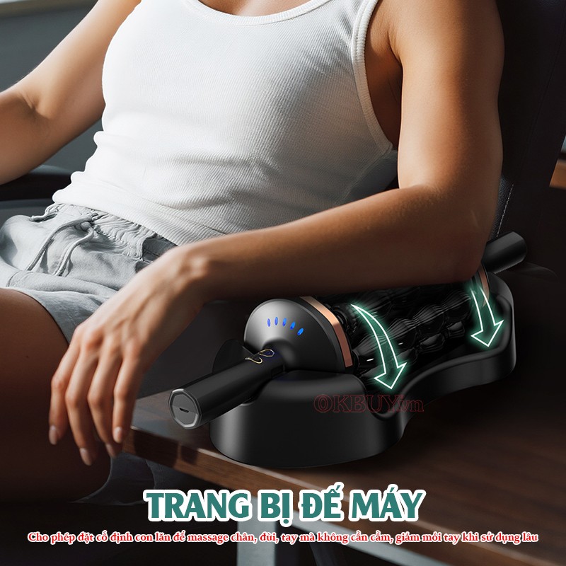 Con lăn massage cầm tay Puli PL-799DC trang bị đế máy