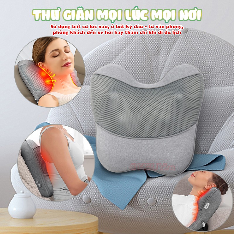 Gối massage lưng cổ vai gáy thư giãn mọi lúc mọi nơi Booster BT-30