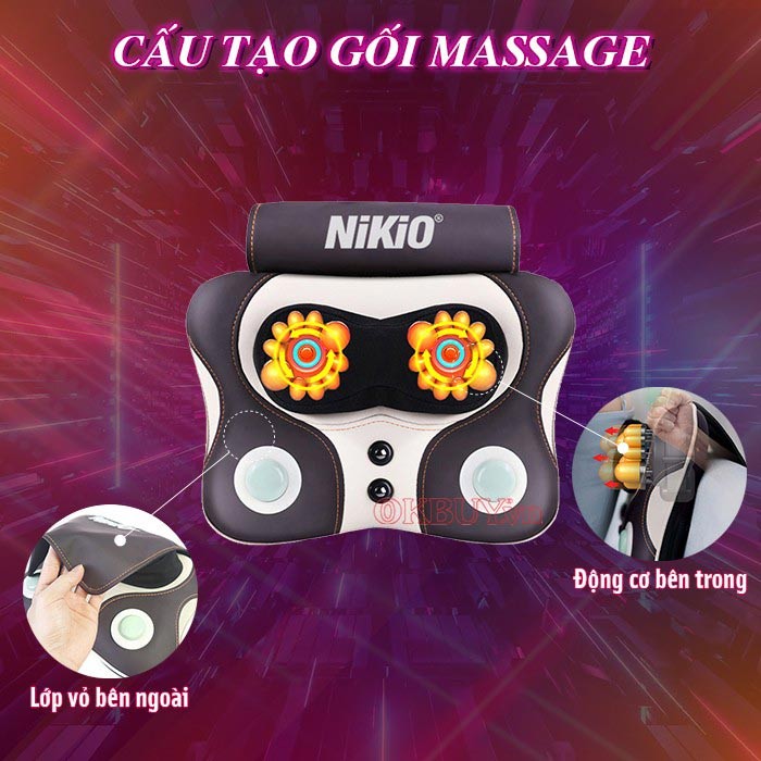 Cấu tạo và nguyên lý hoạt động của gối massage