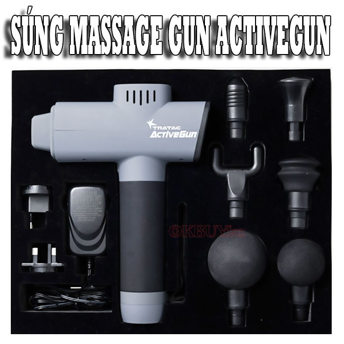 Súng massage gun điệu trị đau mỏi cơ chuyên nghiệp Activegun