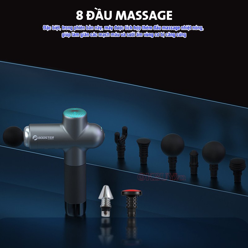 Máy massage cầm tay Booster LS với 8 đầu massage