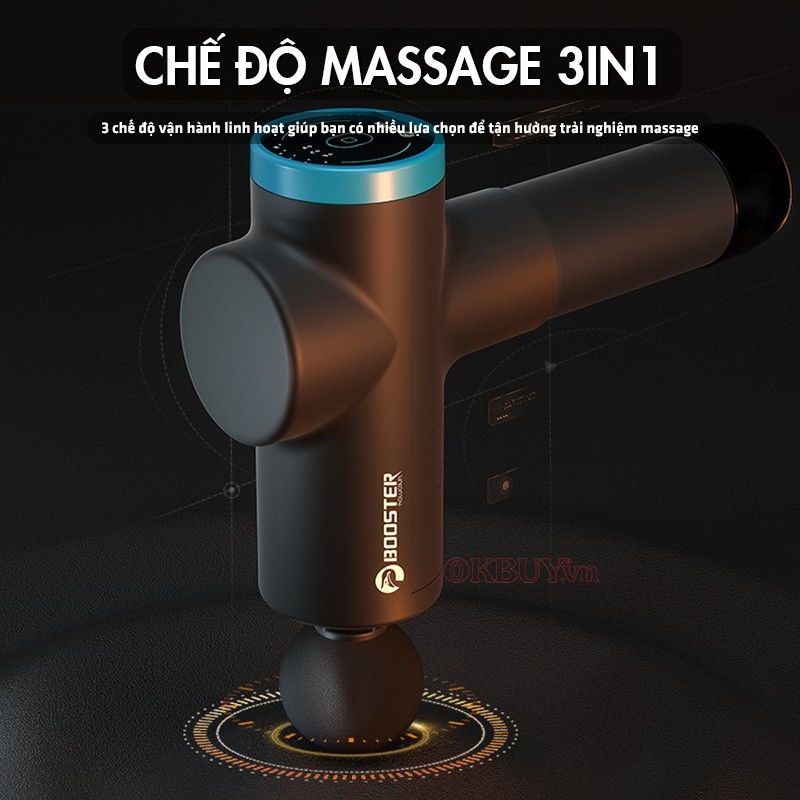 Súng massage cầm tay Booster M2-B 3 chế độ massage