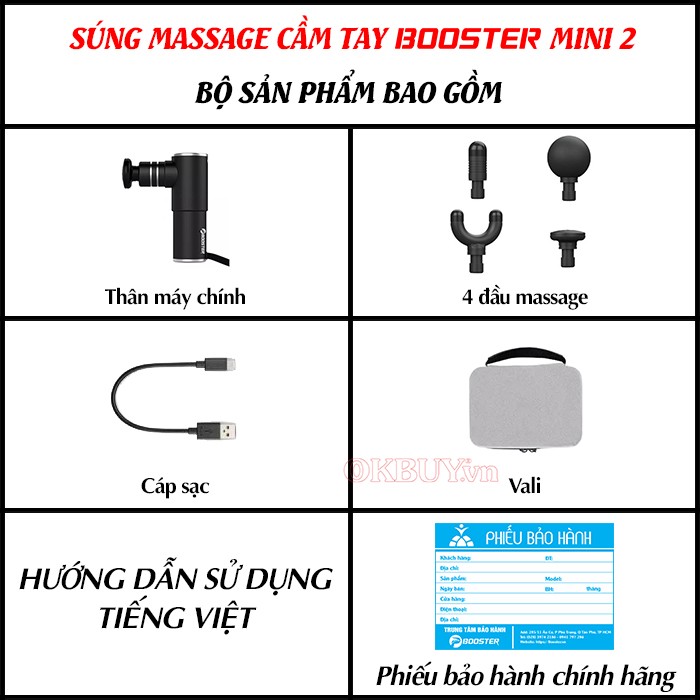 Súng massage cầm tay mini Booster MINI 2