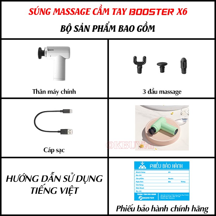 Súng massage cầm tay Booster MINI X6