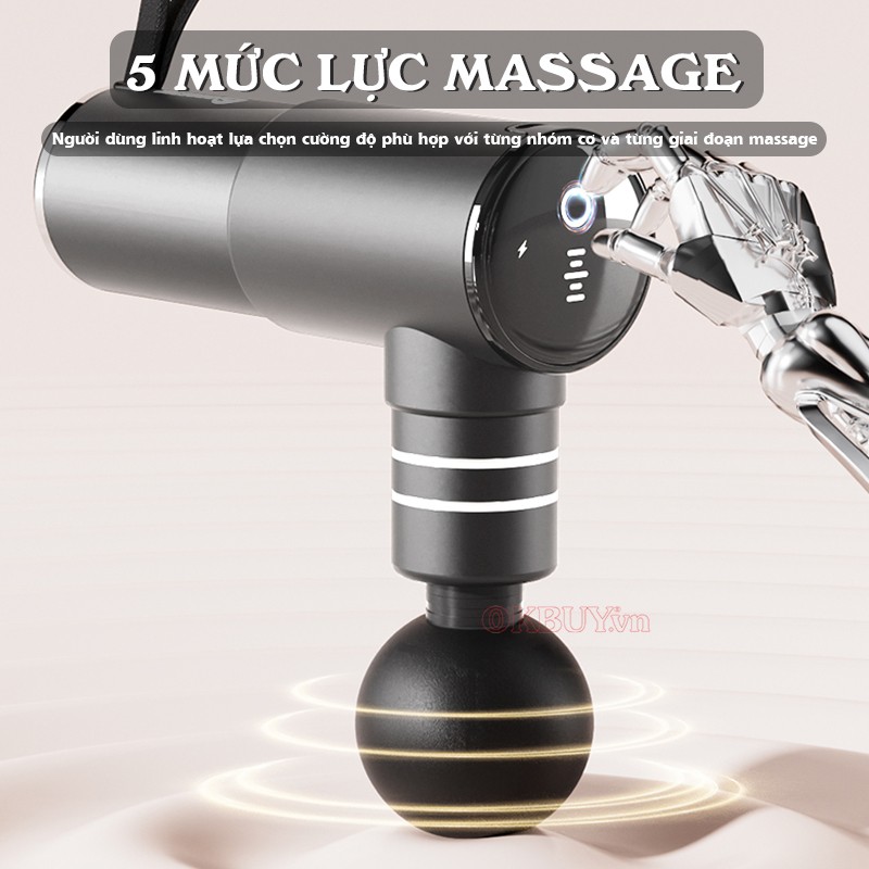 Súng massage cầm tay Booster Mini 2A 5 mức lực