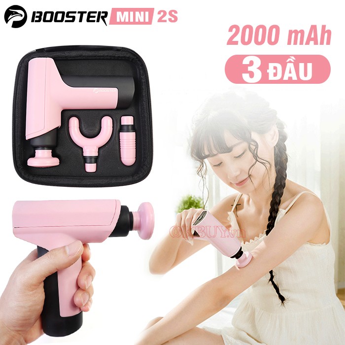 Súng massage gun 3 đầu Booster Mini 2S