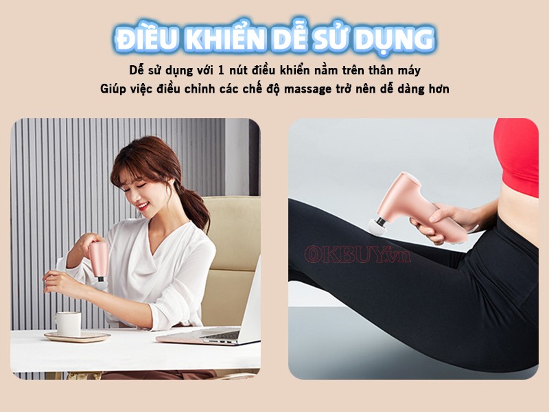 Súng massage cầm tay điều khiển dễ sử dụng Booster Mini-CC