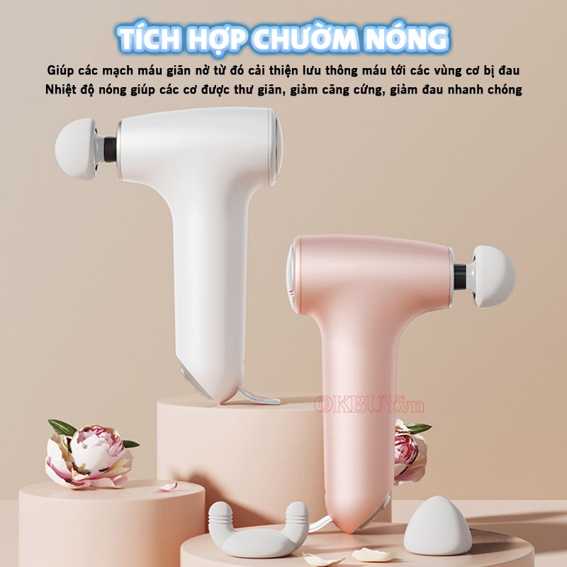 Súng massage cầm tay tích hợp chườm nóng Booster Mini CC