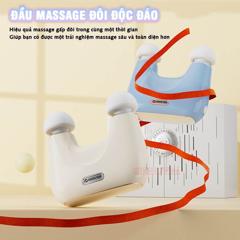 Súng massage cầm tay đầu massage đôi độc đáo Booster Mini KK