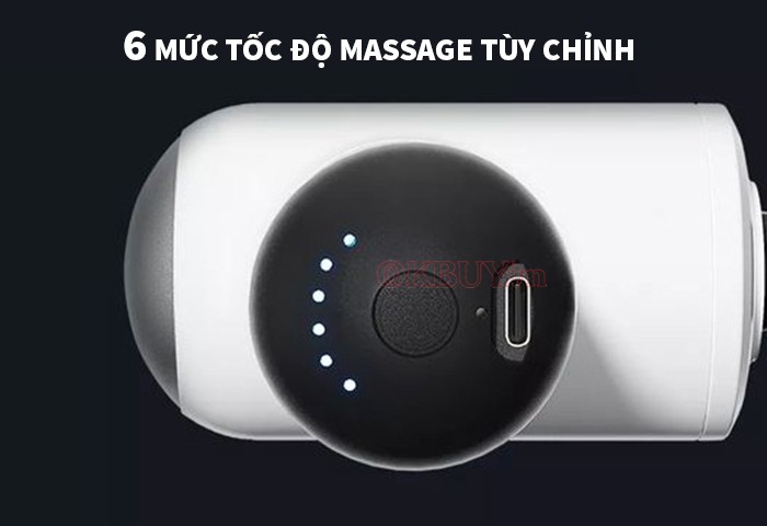 Súng massage giãn cơ nhiệt nóng 6 tốc độ Booster Mini V3