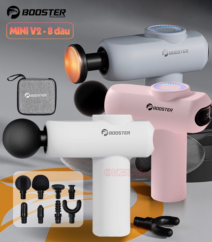Súng massage cầm tay Booster Mini V2 8 đầu