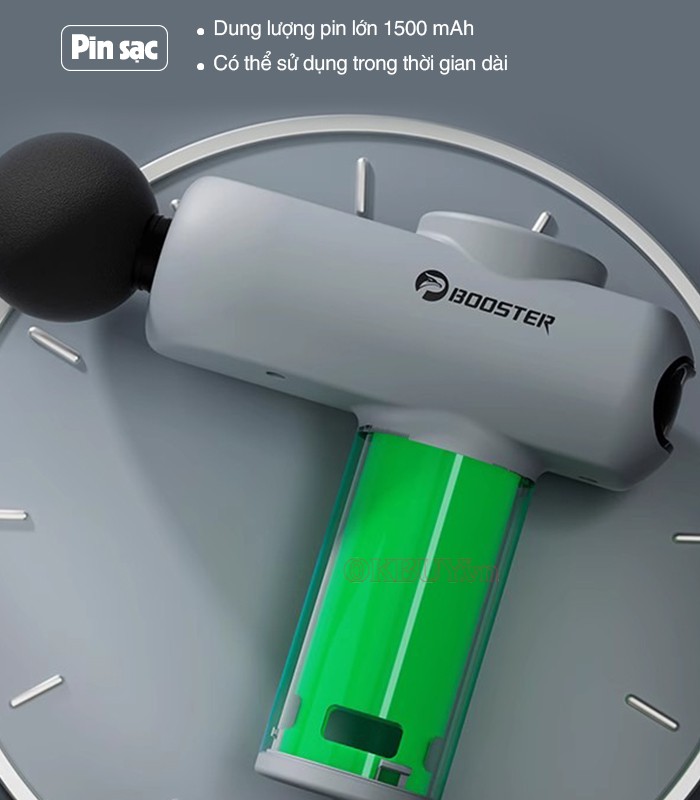 Súng massage cầm tay pin sạc Booster Mini V2 8 đầu