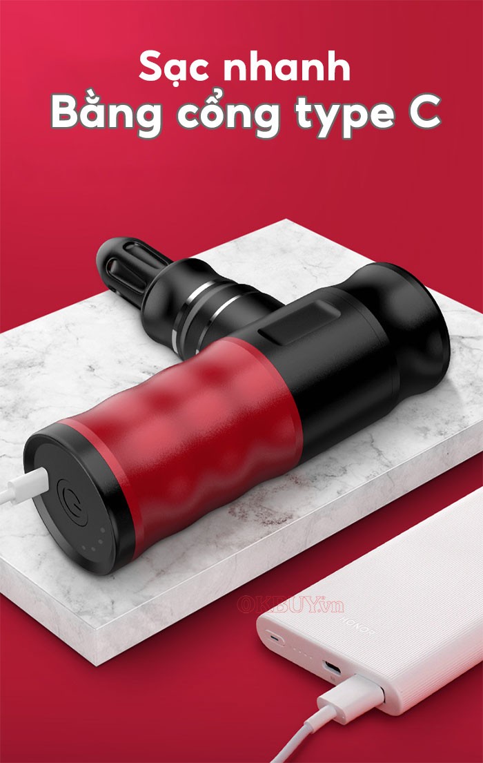Súng massage cầm tay pin sạc Mini Mingzhen MZ-138G