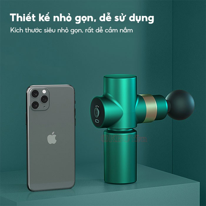 Thiết kế nhỏ gọn dễ sử dụng, súng massage gun Mingzhen MZ-138J