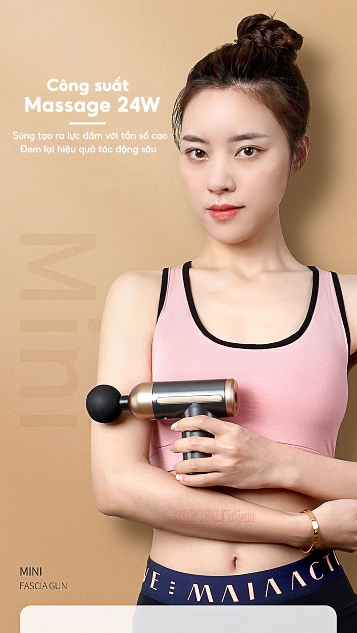 Súng massage cầm tay Mini Mingzhen MZ-138L -  công suất 24W
