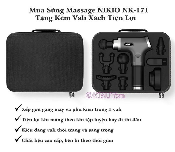 Súng massage gun Nikio NK-171