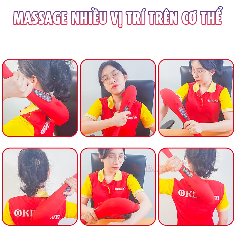 Máy massage cầm tay massage nhiều vị trí trên cơ thể Nikio NK-178