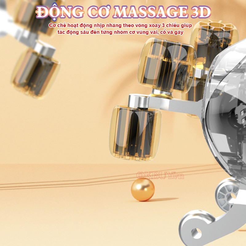 Máy massgae cổ vai gáy động cơ massage 3D Booster BT-36