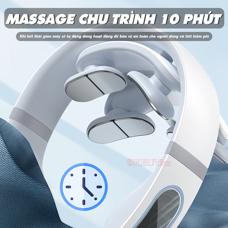 Máy massage cổ vai gáy Nikio NK-130D thời gian 10 phút