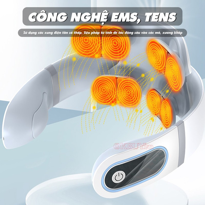 Máy massage cổ vai gáy Nikio NK-130D công nghệ EMS, TENS