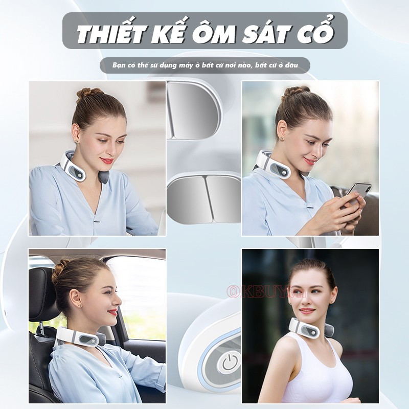 Máy massage cổ vai gáy Nikio NK-130D ôm sát cổ