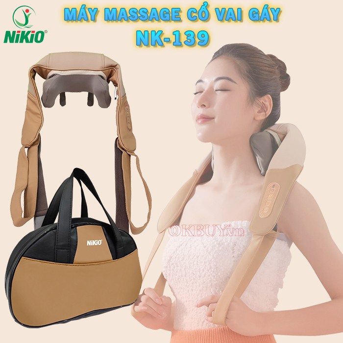 Máy massage cổ vai gáy pin sạc đặc điểm Nikio NK-139