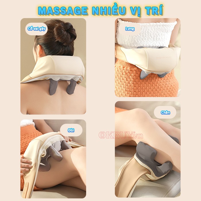 Máy massage cổ vai gáy pin sạc massage nhiều vị trí trên cơ thể Nikio NK-139