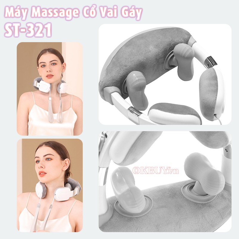 Máy massage cổ vai gáy nhiều ưu điểm Nikio ST-321